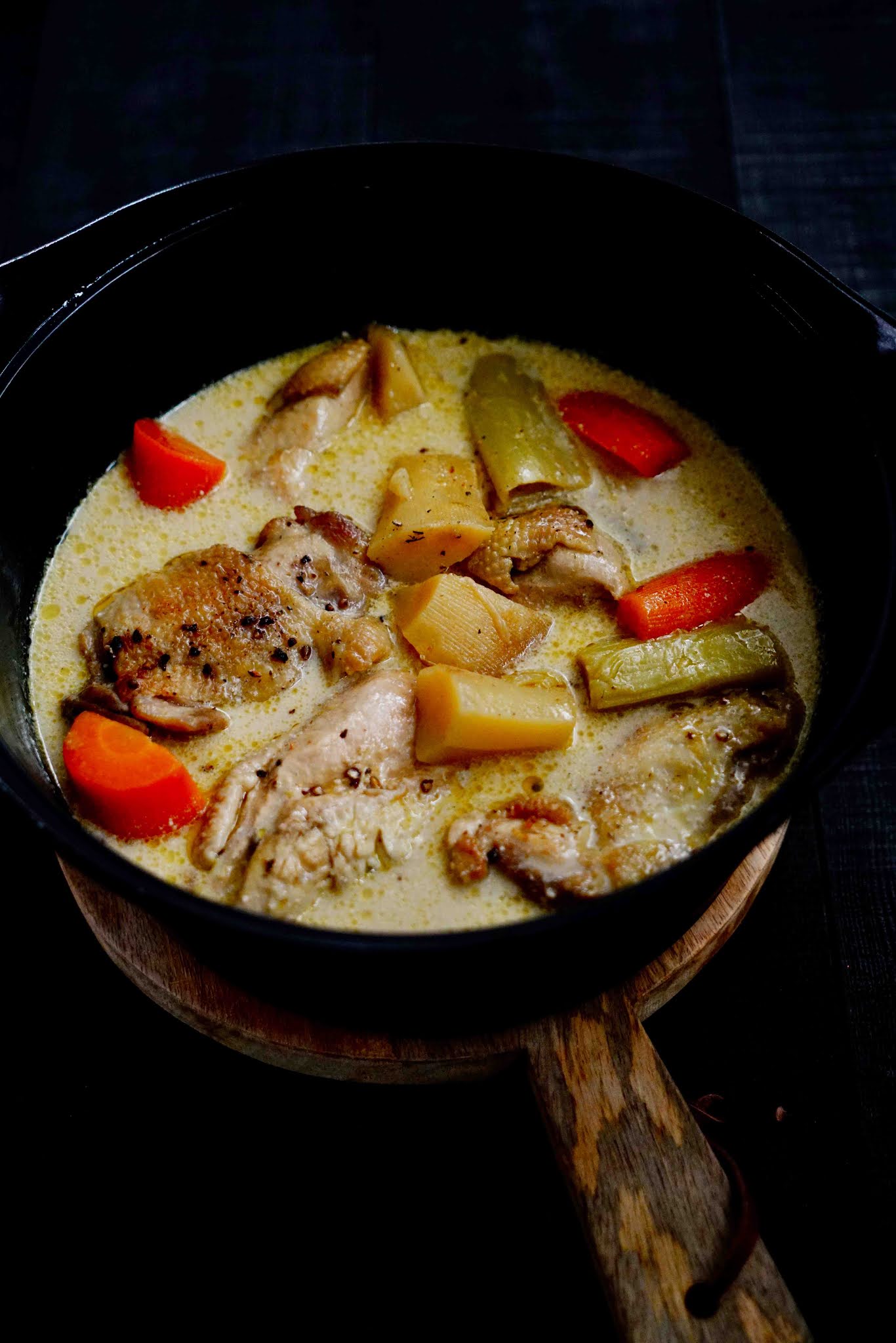 poulet en cocotte , recette familialle