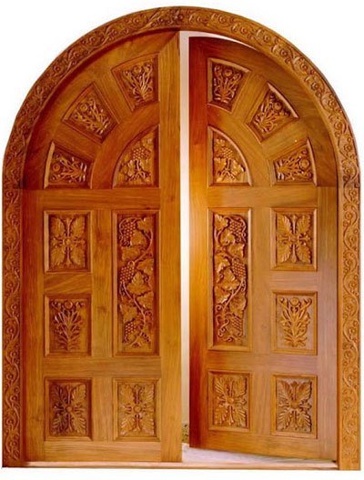 model Wooden Front Door- Double Door- Designs - Wood Design Ideas