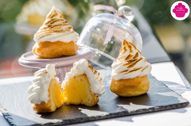 Choux façon tarte citron meringuée