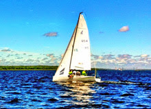 J/70 sailing off Newport, RI on Narragansett Bay- sailing Leukemia Cup Regatta hosted by New York YC