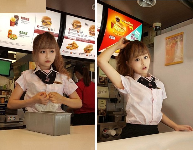 Mcdonalds Most Attractive Waitress In Taiwan, Gain Popularity In Social Media