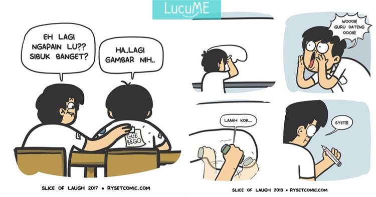 10 Komik Strip Lucu Kehidupan Anak Sekolah  yang Konyol 