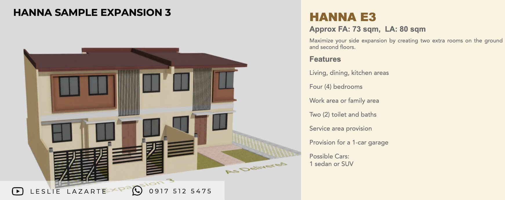 Sample Expanded Layout for Hanna Model in Minami Residences | Modern House and Lot for Sale General Trias Cavite