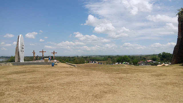 bigger than lifesize stations of the cross at Iguig Calvary Hills