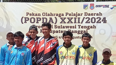 Atlit Tenis Ganda Putra Dan Putri Kab.Tolitoli Bawa Pulang Medali Perak Dan Perunggu