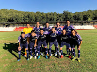 REAL VALLADOLID C. F. - Temporada 2017-18 - Jordi Masip, Borja, Kiko Olivas, Calero y Chris Ramos; Antonio Domínguez, Toni, Javi Moyano, Antoñito, Nacho y Anuar. R. C. DEPORTIVO DE LA CORUÑA 1 (Fede Cartabia) REAL VALLADOLID C. F. 1 (Chris Ramos). 01/08/2018. Partido amistoso. Bembibre, León, Estadio La Devesa.