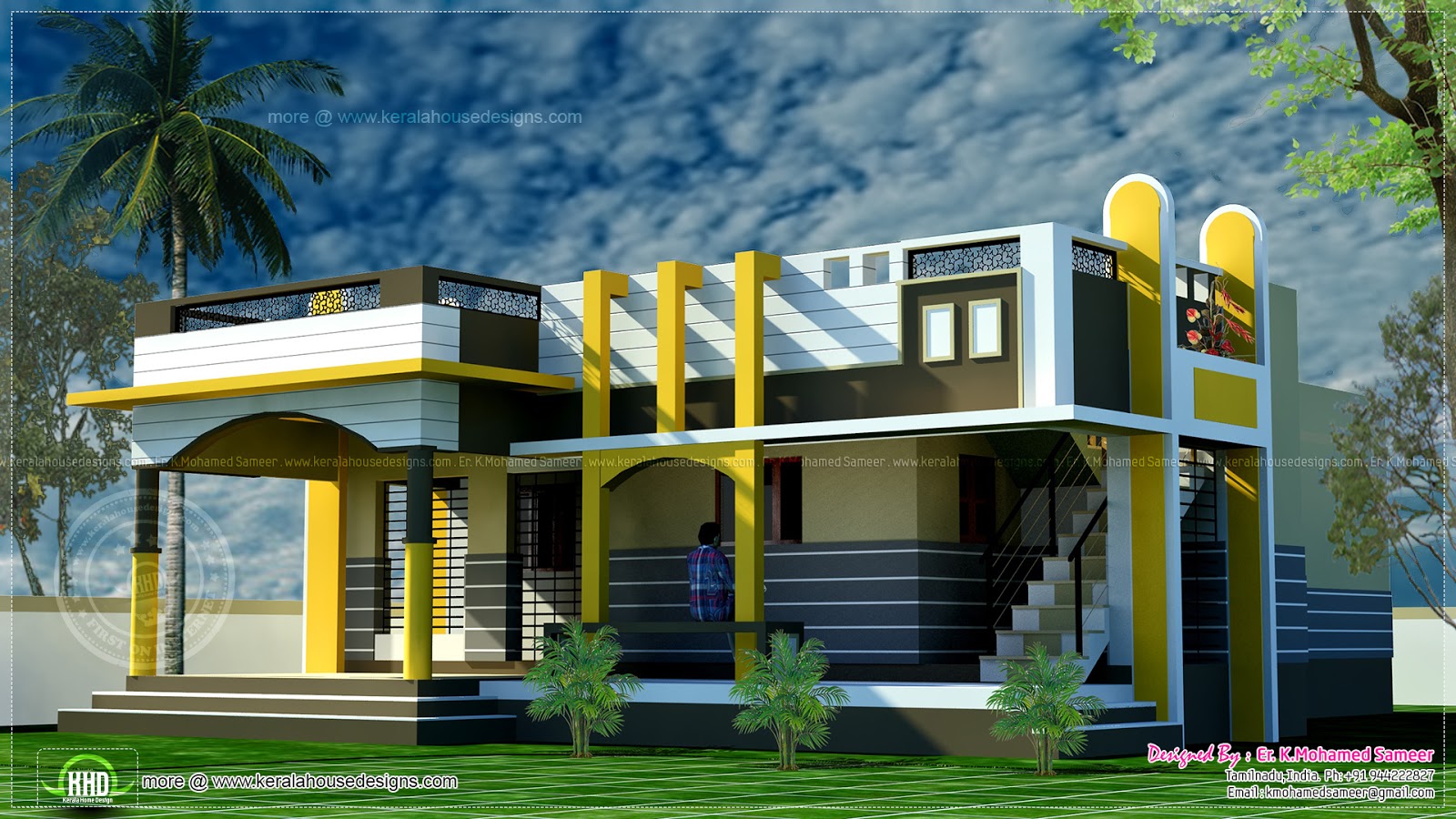  Small house design  contemporary style Kerala home  design  