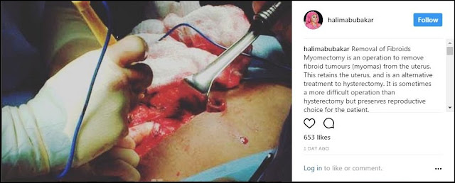 Nigerian Actress Halima Abubakar Post after Fibroid Surgery in India