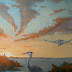 Marsh Landscape with herons, Daily Painting, Small Oil Painting,
9x12x.75" Oil SOLD