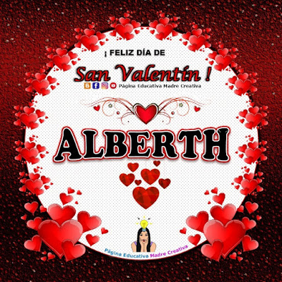Feliz Día de San Valentín - Nombre Alberth