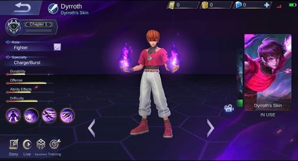 Skin KoF Dyrroth Orochi Chris