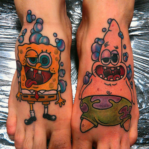 tatuagens do desenho Bob Esponja