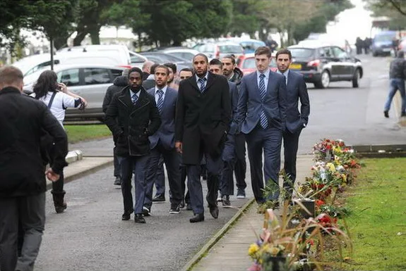 Swansea players attend funeral of young fan who died watching them play on TV