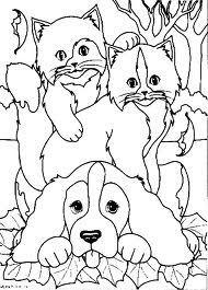 Cute Dog And Cats Coloring Pages