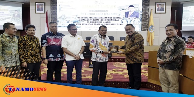 Teken MoU dengan PT. Energi Nusa Mandiri, Rektor UNP: MBKM Dekatkan Lulusan dengan Pelaku Usaha dan Industri