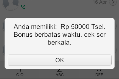 Bonus Pulsa 50rb dari mytelkomsel (terbukti)