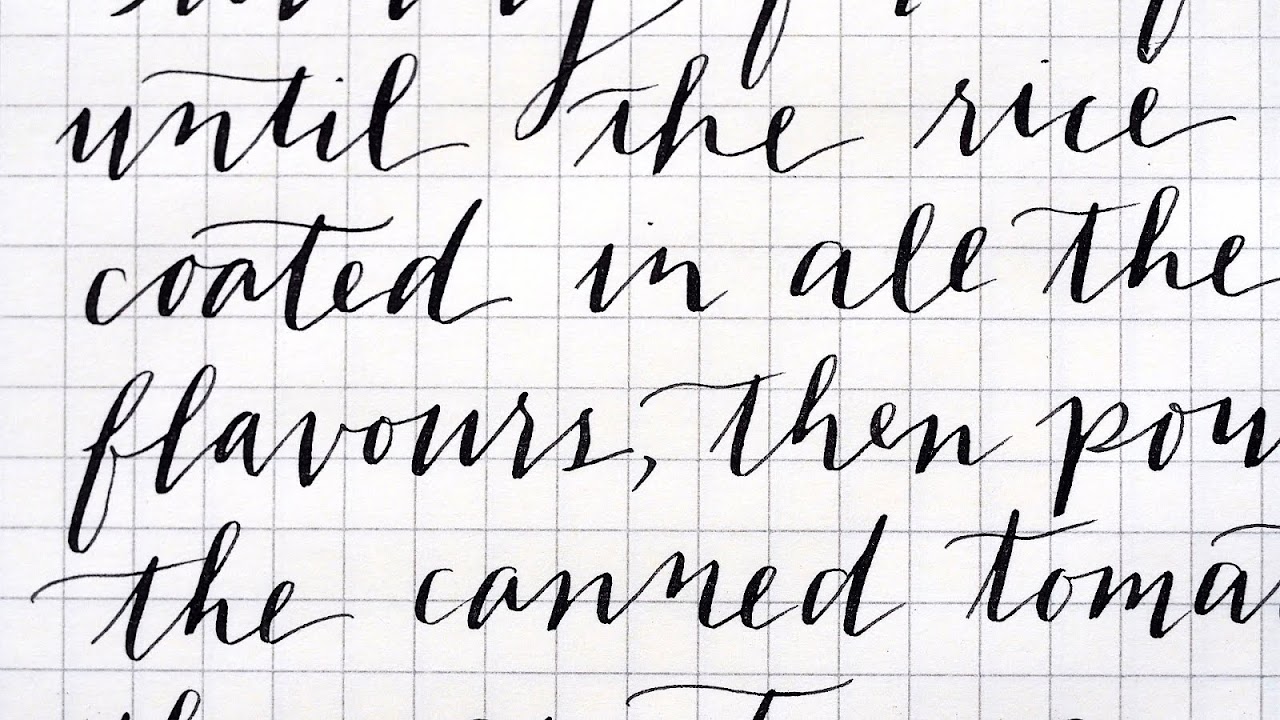 Writing Calligraphy With A Fountain Pen