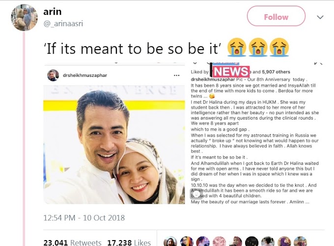 Kisah Cinta Dr Sheikh Muszaphar dengan Isteri ~ Wordless Wednesday