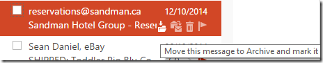 Move this Message to Archive and mark it as read
