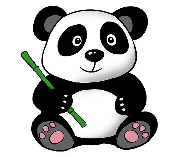 Como desenhar um panda