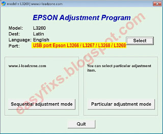 Adjustment Program Epson L3266, L3267, L3268, L3269