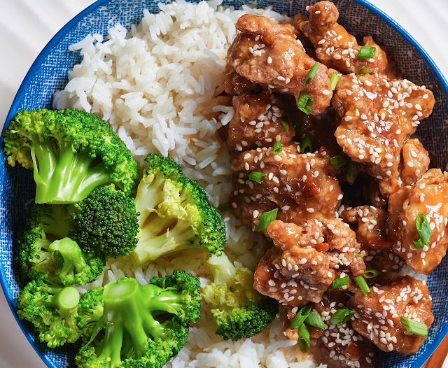 Easy General Tso Chicken for one