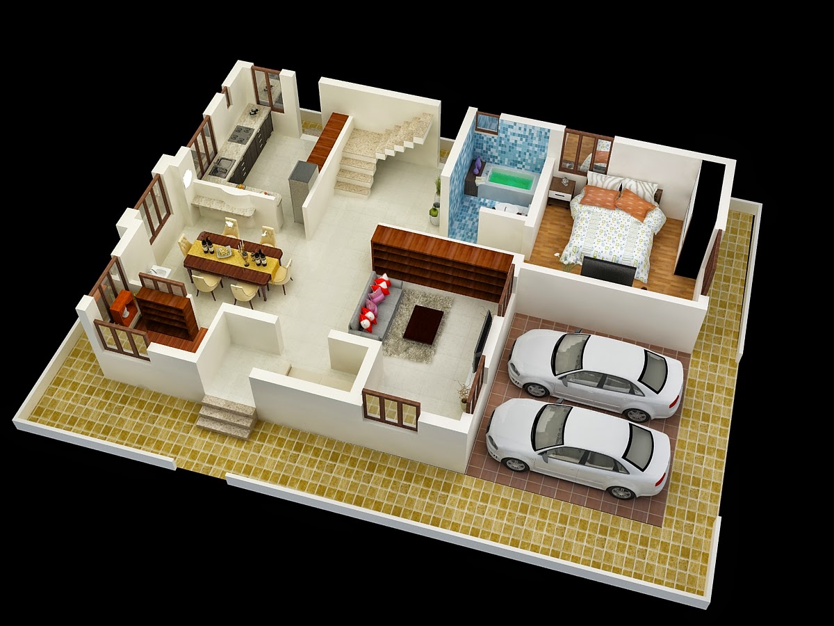  Duplex  Floor 3d  Plans  Joy Studio Design Gallery Best 