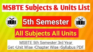 Electrical Engineering 5th Semester Subject Name &  Syllabus PDF Download