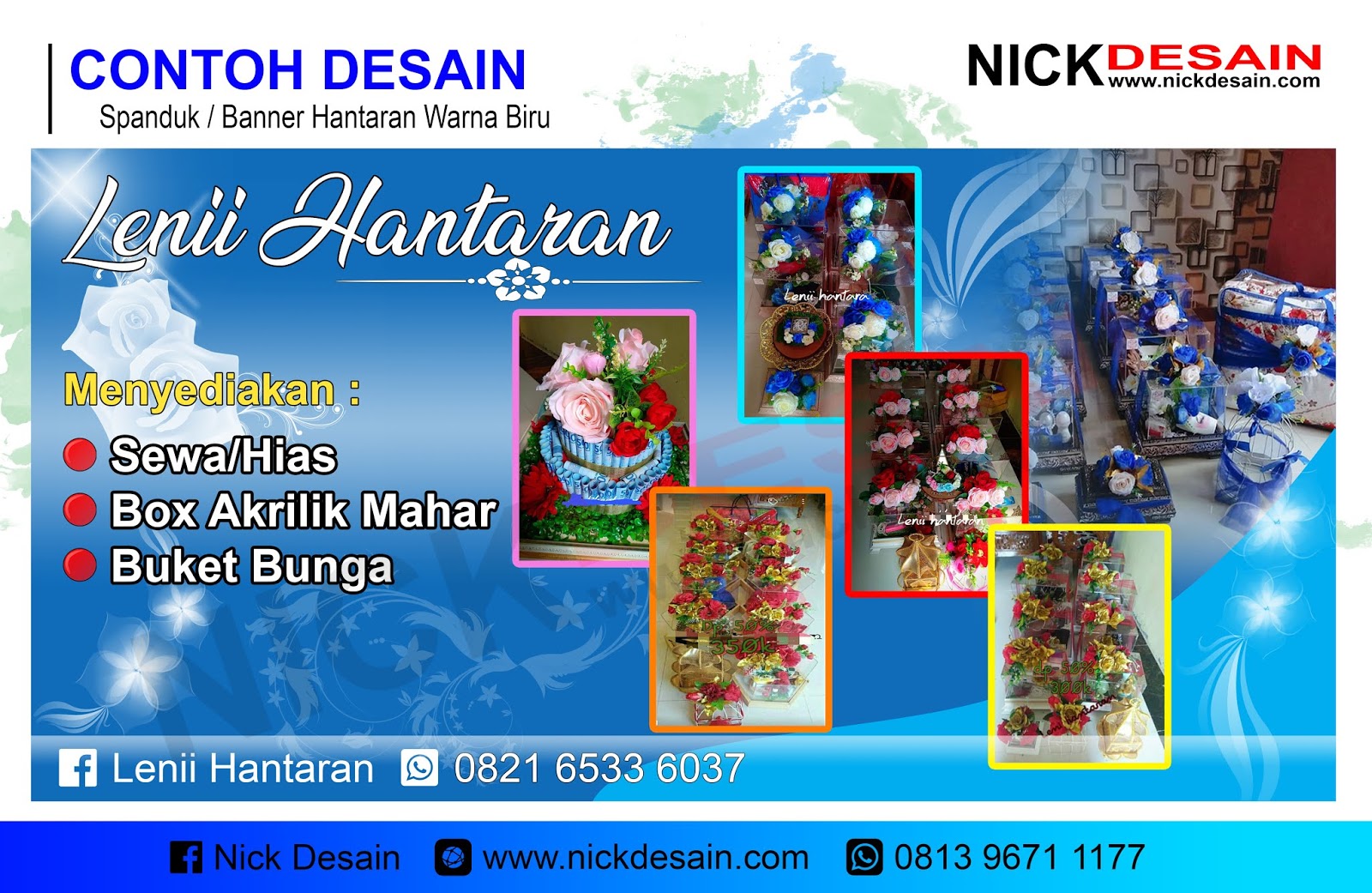  Contoh  Desain  banner Spanduk  Hantaran Biru Percetakan 