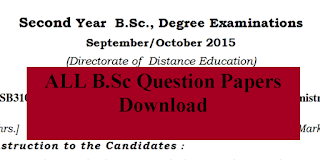 2nd year B.sc Question Papers