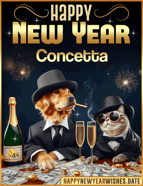 Happy New Year wishes gif Concetta