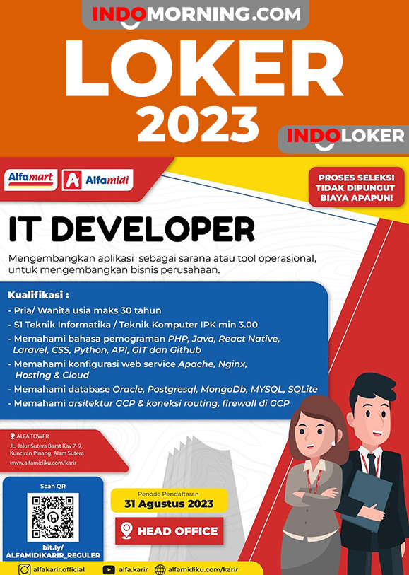 Lowongan Kerja IT Developer PT Midi Utama Indonesia Tbk 2023