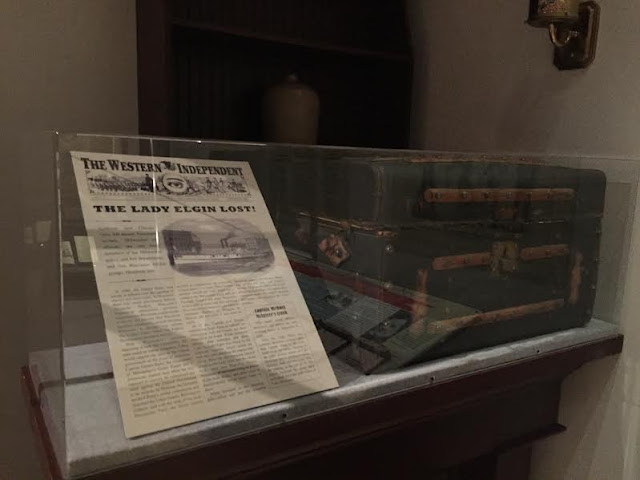 Trunk from the Lady Elgin which sunk near Chicago.