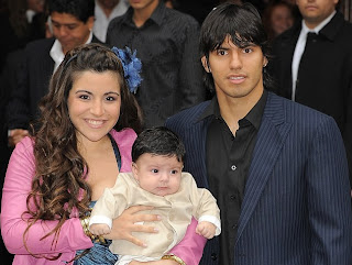 All Football Players: Sergio Aguero Wife Maradona 2012