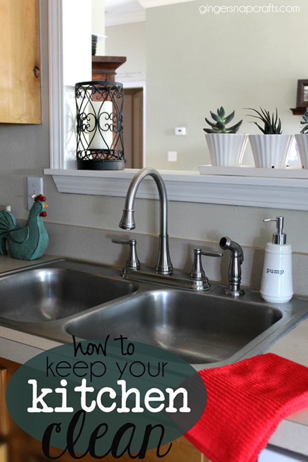 how to keep your kitchen clean at GingerSnapCrafts.com #kitchen #cleaningtips_thumb