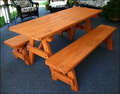 Home Sweet Home: Wooden Picnic Tables