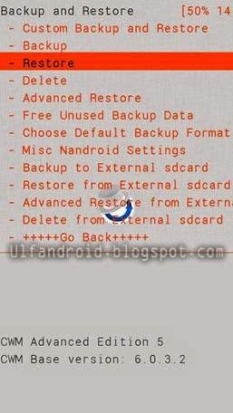 Cara Restore Stock/Custom ROM Dengan Clockworkmod (CWM)