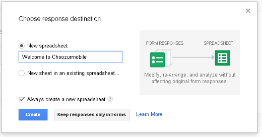 Share Google forms Short Link to Public or Network
