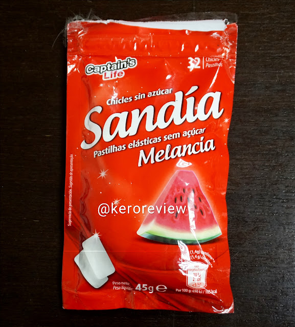 รีวิว กัปตัน'ส ไลฟ์ หมากฝรั่งแตงโม Review Chicle Sandía (Watermelon Chewing Gum), Captain's Life Brand.