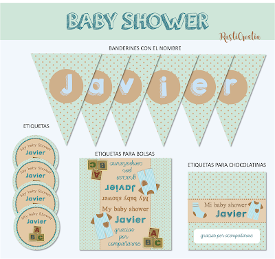 kit para baby shower para Javier