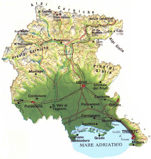 Mappa del Friuli Venezia Giulia