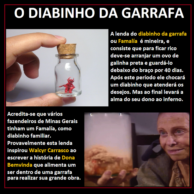 O demônio da garrafa na novela Xica da Silva.
