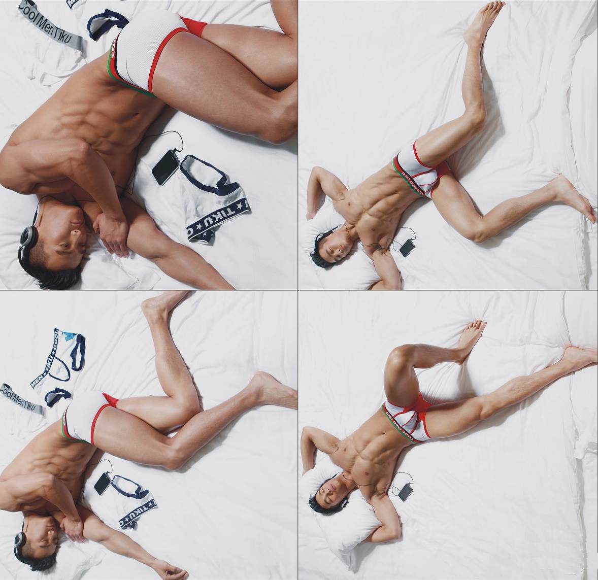 Male Sight of Asian Model Jin Xiankui For Tiku Underwear Ad Campaign