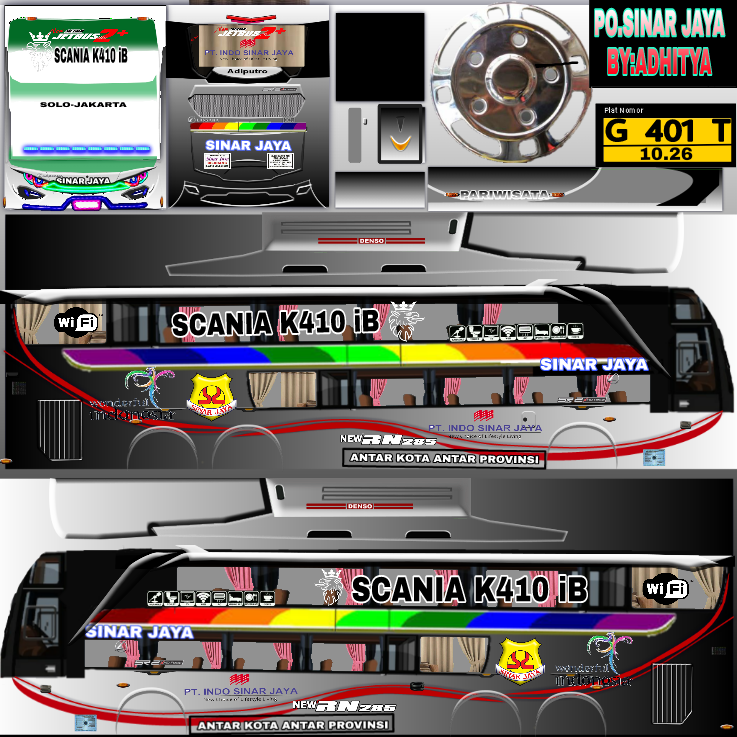Download Livery Bussid Full Sticker  livery truck anti gosip