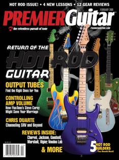 Premier Guitar - February 2009 | ISSN 1945-0788 | TRUE PDF | Mensile | Professionisti | Musica | Chitarra
Premier Guitar is an American multimedia guitar company devoted to guitarists. Founded in 2007, it is based in Marion, Iowa, and has an editorial staff composed of experienced musicians. Content includes instructional material, guitar gear reviews, and guitar news. The magazine  includes multimedia such as instructional videos and podcasts. The magazine also has a service, where guitarists can search for, buy, and sell guitar equipment.
Premier Guitar is the most read magazine on this topic worldwide.