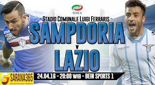 BANDAR BOLA - Prediksi Bola Sampdoria vs Lazio 24 April 2016