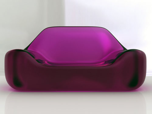 glossy lipstick sofa