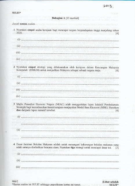 NOTA LENGKAP PENGAJIAN AM/PENGAJIAN MALAYSIA: Soalan STPM 