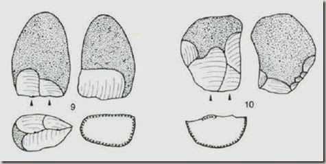 Dibujos de piezas líticas de La Coca - José Fernández Peris