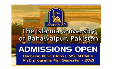 The Islamia University of Bahawalpur IUB  Admissions Open Fall Semester 2021 All Program - Apply Online 